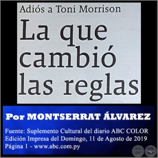 LA QUE CAMBIÓ LAS REGLAS - Por MONTSERRAT ÁLVAREZ - Domingo, 11 de Agosto de 2019